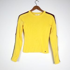 TOMMY HILFIGER Crew Neck Rib Knit Logo Long Sleeve